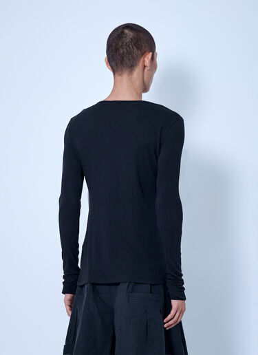 Entire Studios Sheer Long Sleeve Top Black ent0166021