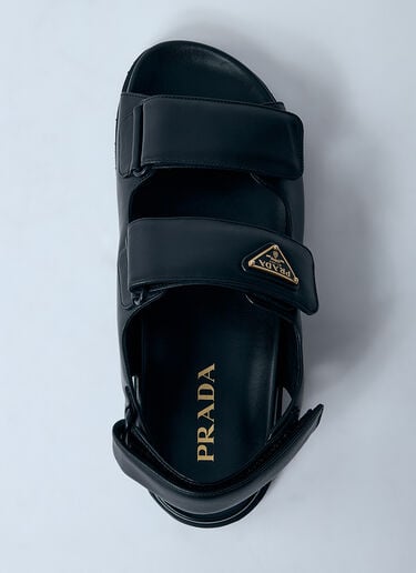 Prada Padded Leather Sandals Black pra0260004