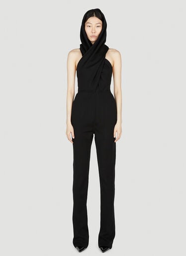 Saint Laurent Hooded Jumpsuit Black sla0252022