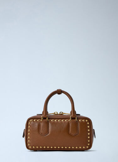 LN-CC® - Miu Miu: Brandy Arcadie Studded Leather Bag - Brown Miu Miu Brandy Arcadie Studded Leather Bag Brown miu0266105