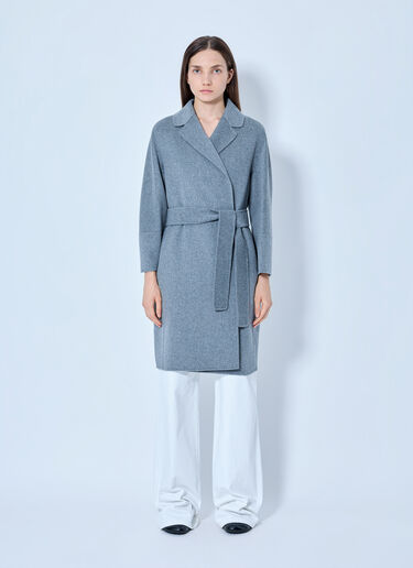 LN-CC® - Max Mara: Belted Wool-Blend Coat - Light Grey Max Mara Belted Wool-Blend Coat Light Grey max0265223
