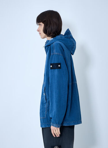 Stone Island Denim Hooded Jacket Blue sto0164033