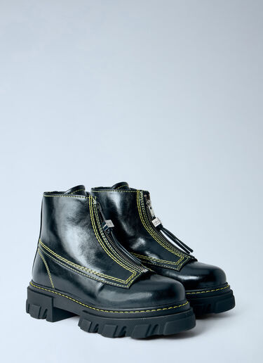LN-CC® - GANNI: Cleated Boots - Black GANNI Cleated Boots Black gan0266016