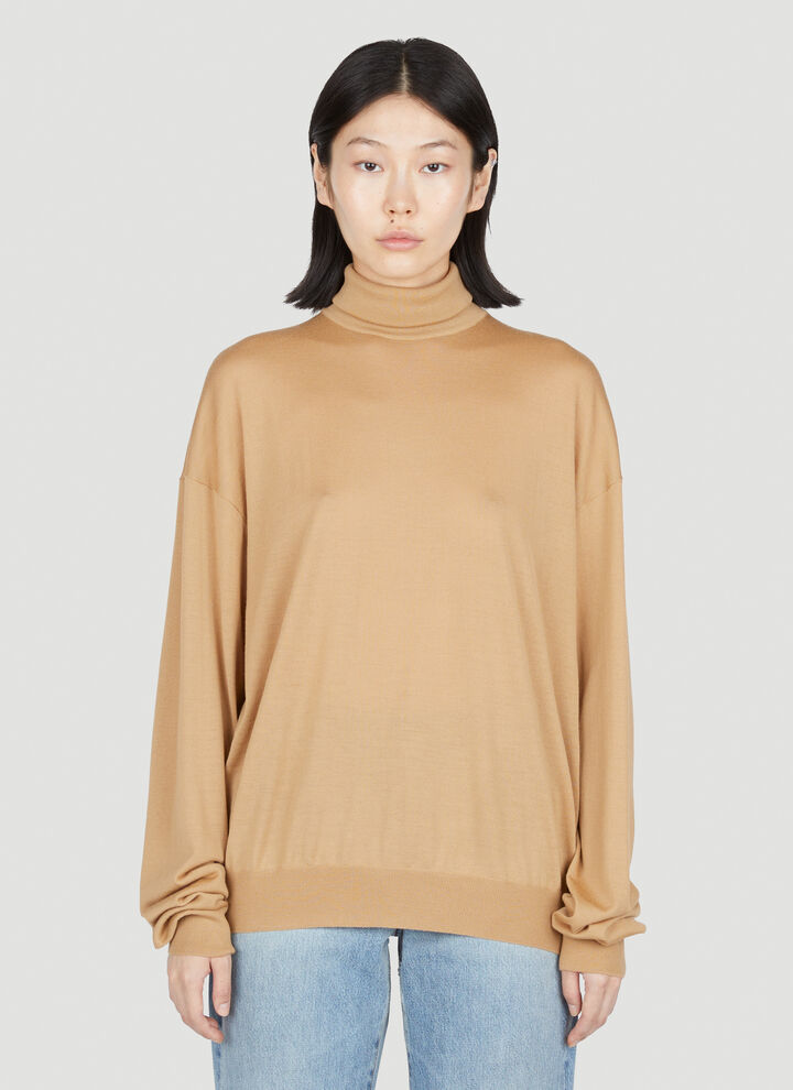 ln-cc.com | Saint Laurent Fine-Knit Slouchy Rollneck Sweater