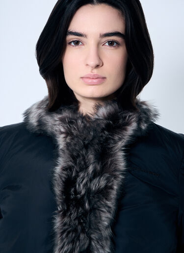 Alexander Wang Puffer Jacket With Shearling Trims Black awg0258002