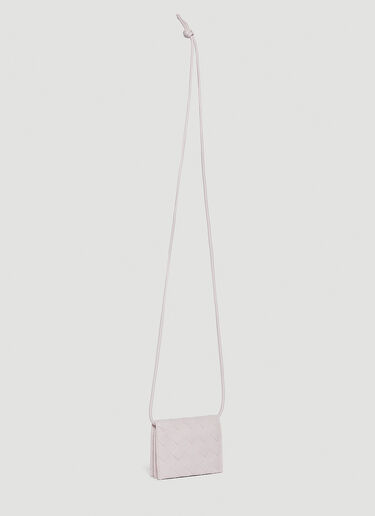 Bottega Veneta Intrecciato Shoulder Strap Card Holder Pink bov0247132