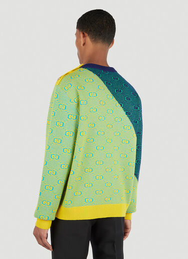 GG Jacquard Colour Block Sweater Gucci GG Jacquard Colour Block Sweater Yellow guc0152035