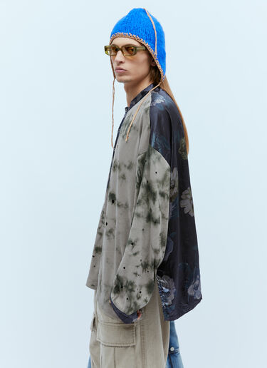 Acne Studios Distressed Panel-Construction T-Shirt Grey acn0154017