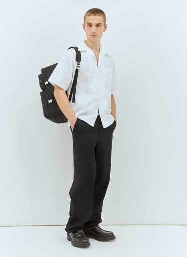 Prada Striped Short-Sleeve Shirt White pra0160004