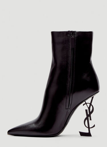 Saint Laurent Opyum YSL Heeled Boots Black sla0244018