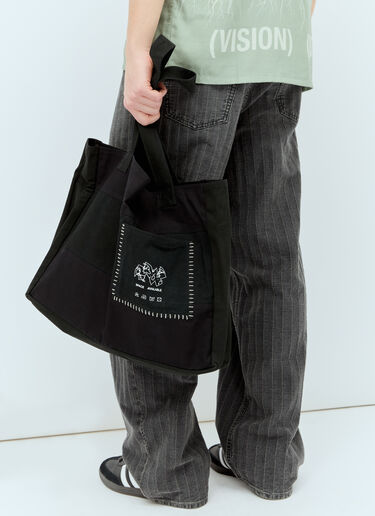 Space Available Patch Pocket Tote Bag Black spa0356020