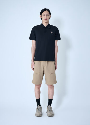 Moncler Grenoble Embroidered Logo Polo Shirt Black mog0164007