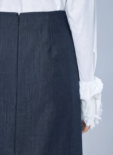 Jil Sander Midi Skirt with Front Pleats Grey jil0266005