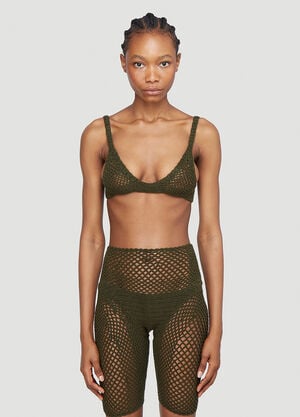 Isa Boulder Explore Crochet Bra Green isa0242009