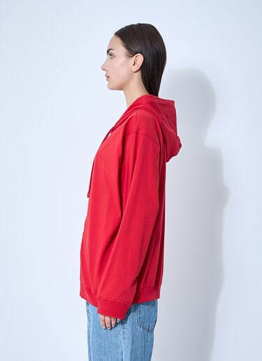 The Row Rosy Zip-Up Hooded Sweatshirt Red row0260010