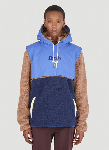 Fila x Flock Together Borg Hybrid Hooded Sweatshirt Brown fft0346001