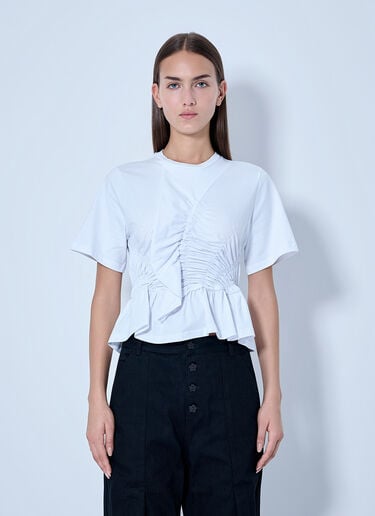 LN-CC® - Cecilie Bahnsen: Cbace T-Shirt - White Cecilie Bahnsen Cbace T-Shirt White cec0266002