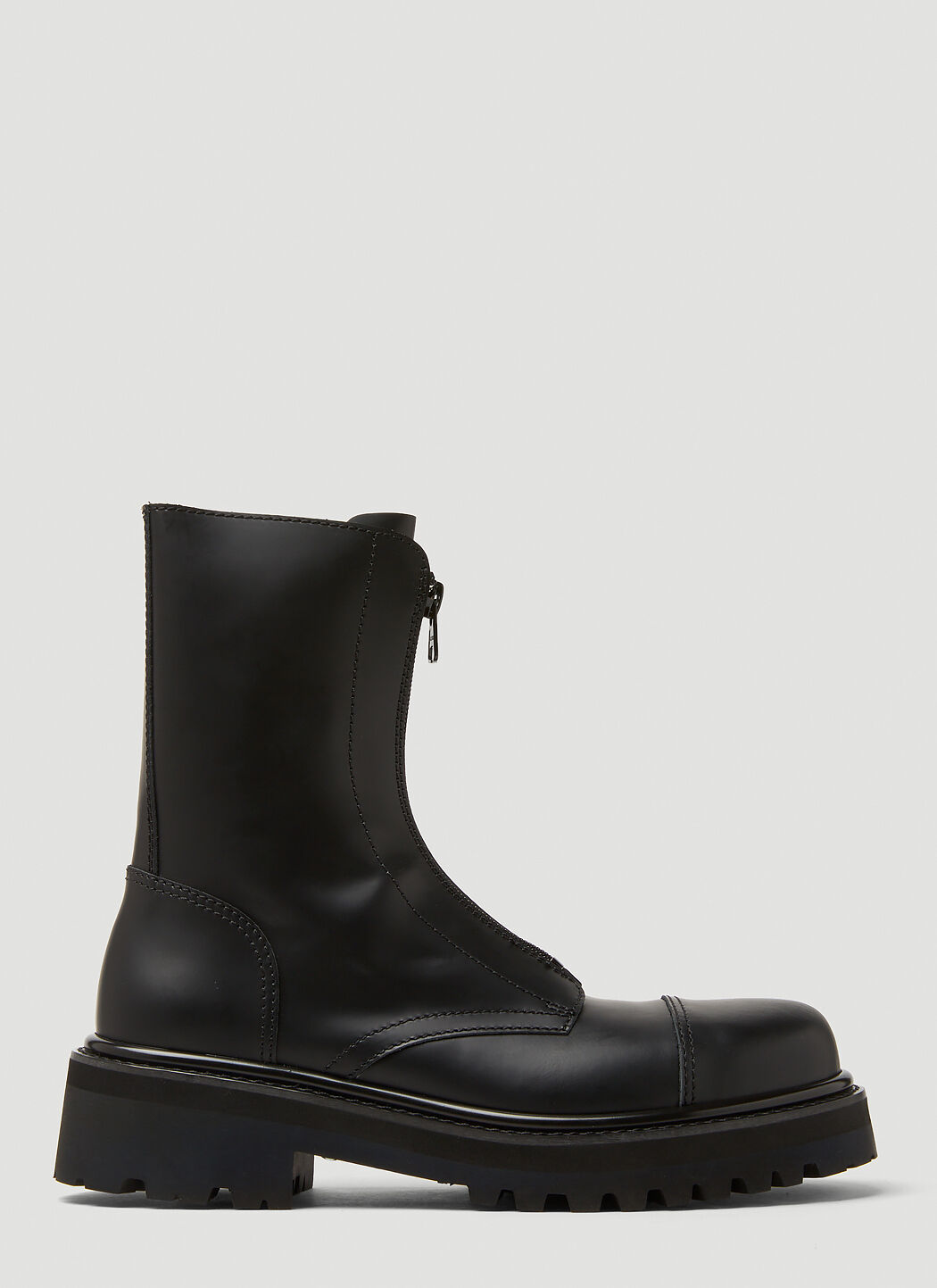 Zip up hot sale army boots