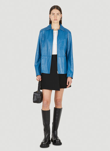 Jil Sander 프론트 스플릿 미니 스커트 블랙 jil0250004