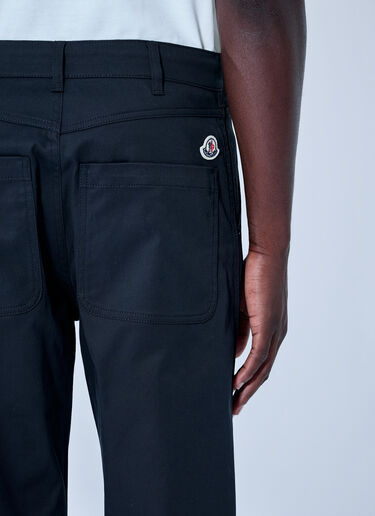 LN-CC® - Moncler: Mid Rise Tailored Trousers - Black Moncler Mid Rise Tailored Trousers Black mon0166007