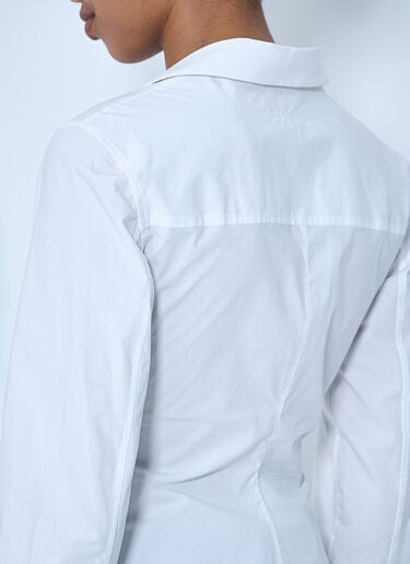 Alexander Wang Gathered Bust Shirt White awg0264008