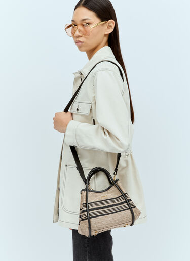 Max Mara Marine 条纹托特包  米色 max0256034