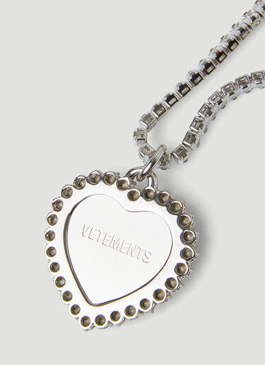 VETEMENTS Crystal Heart Necklace Red vet0247050