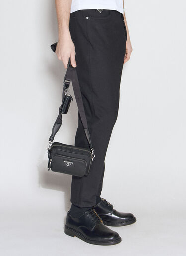 Prada 徽标铭牌五袋牛仔裤 黑色 pra0155002