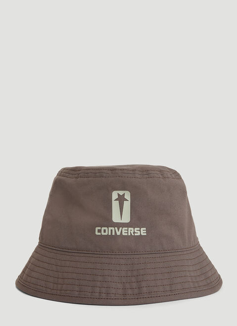 Rick Owens DRKSHDW x Converse Logo Print Bucket Hat Brown dsc0352001