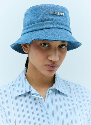 Jacquemus Le Bob Gadjo Denim Bucket Hat Blue jac0256089