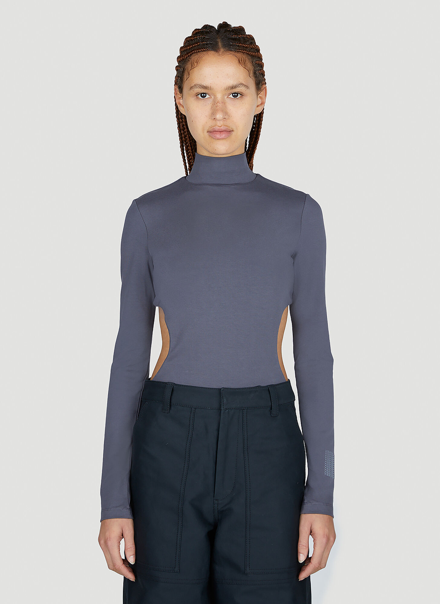 Marc Jacobs Cut Out Bodysuit In Grey