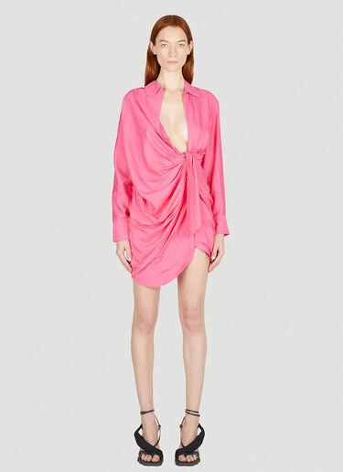 Jacquemus La Robe Bahia Dress Pink jac0251010