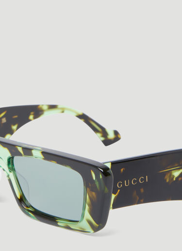 Gucci Rectangular Sunglasses Green gus0154001