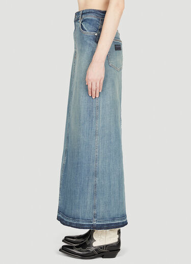 GANNI Denim Maxi Skirt Blue gan0252016