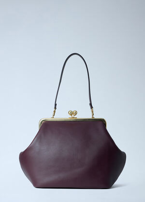 Coach Large Kisslock Frame Handbag Burgundy coa0263024