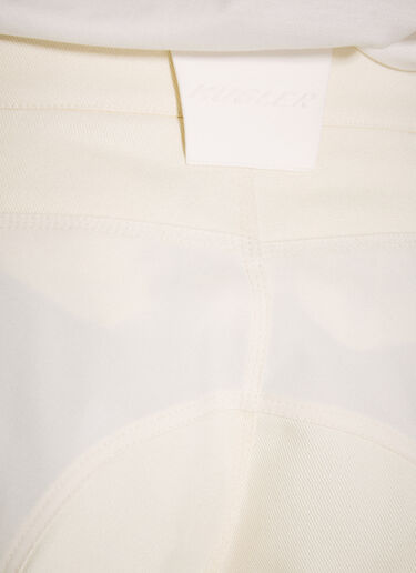 Mugler Technical Panelled Pants Cream mug0358001