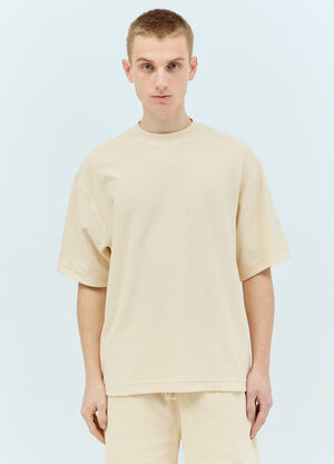 Burberry Cotton Towelling T-Shirt Beige bur0155050