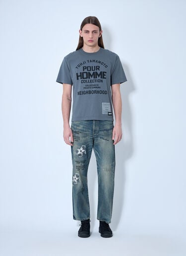 Yohji Yamamoto Logo Motif T-Shirt Grey yoy0160023