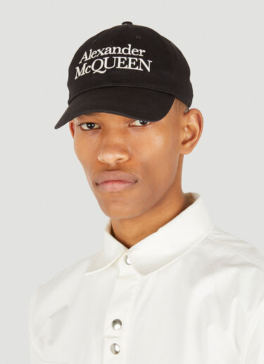 Alexander McQueen Embroidered Baseball Cap Black amq0148039