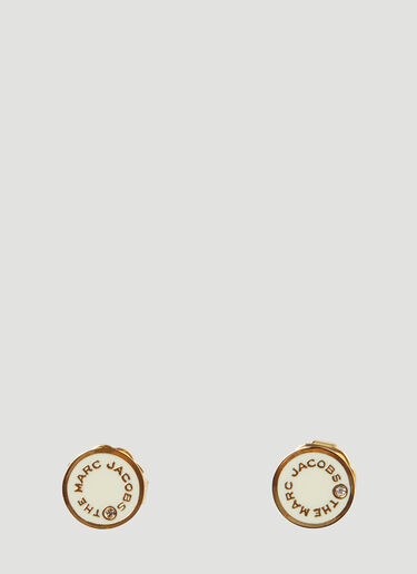 Marc Jacobs The Medallion Stud Earrings Beige mcj0250050