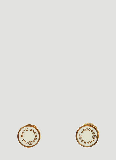 Marc Jacobs The Medallion Stud Earrings Beige mcj0250050