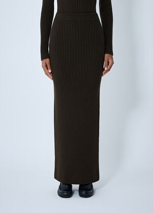 Max Mara Knit Midi Skirt Green max0262056