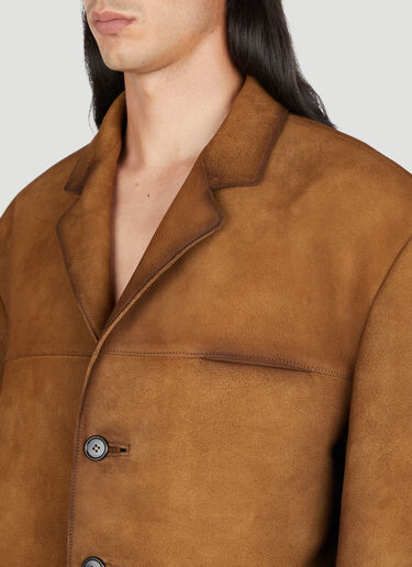 Prada Suede Blazer Camel pra0154006