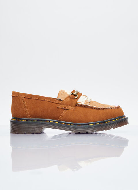 Dr. Martens Adrian Snaffle Hairy Suede Loafers Camel drm0354009