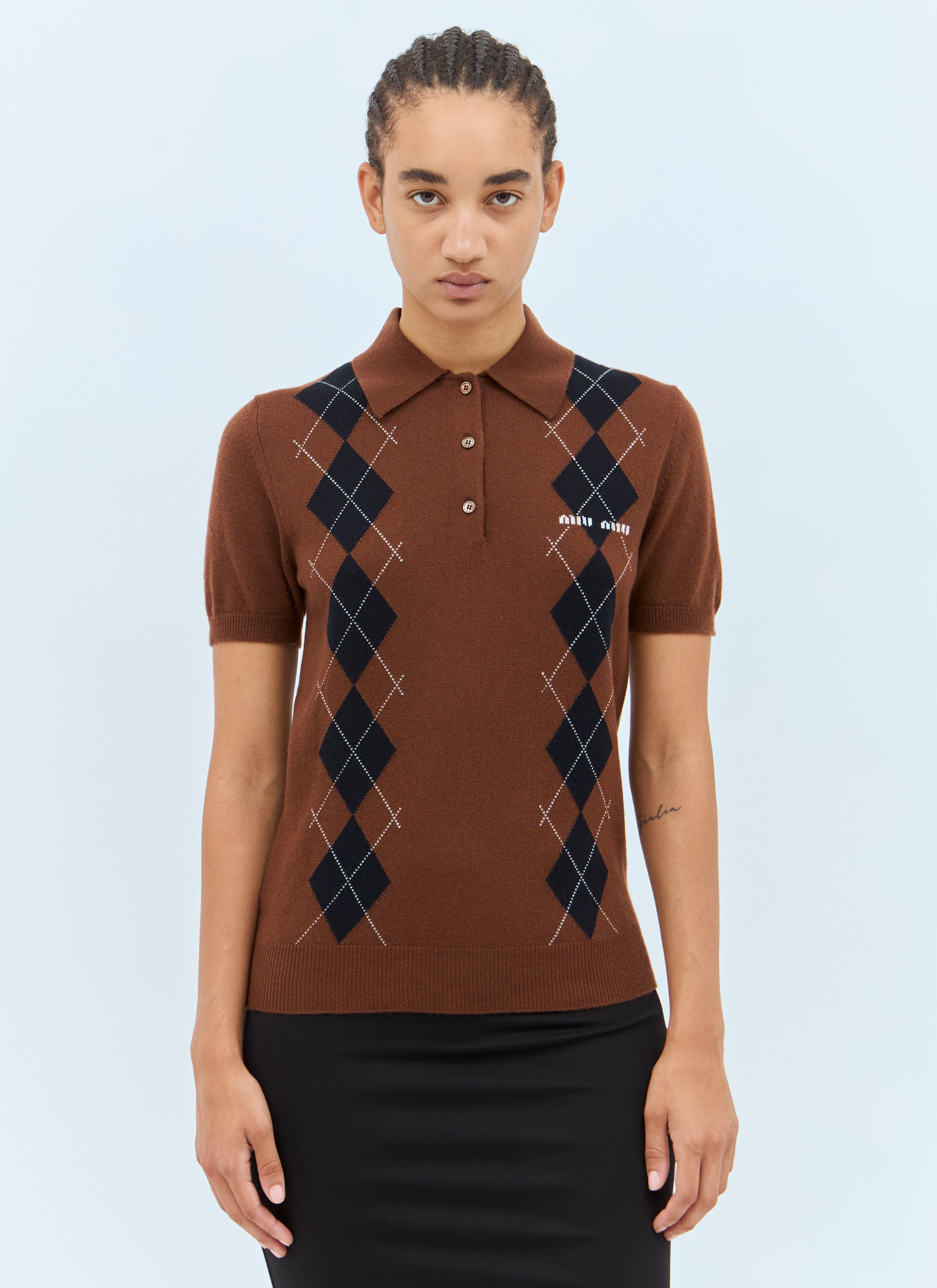 Wool knit polo discount