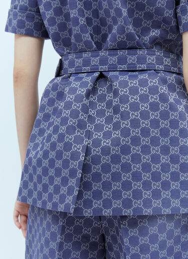 Gucci インターロッキング GG キャンバスミニドレス ブルー guc0253037
