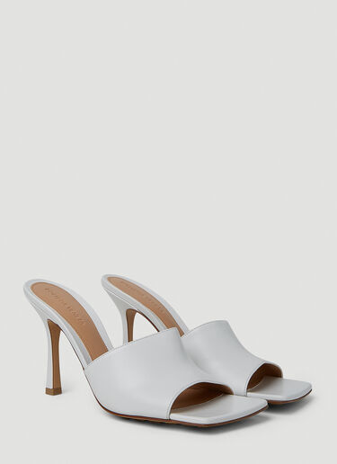 Bottega Veneta Stretch High Heel Mules White bov0251145