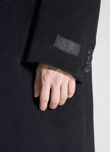 MM6 Maison Margiela Wool-Blend Coat With Detachable Snood Black mmm0154001