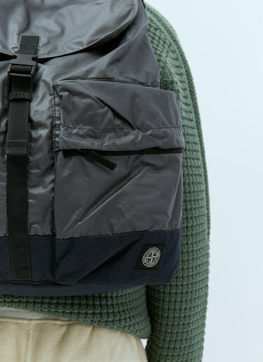 Stone Island Coated Canvas Backpack Grey sto0154098