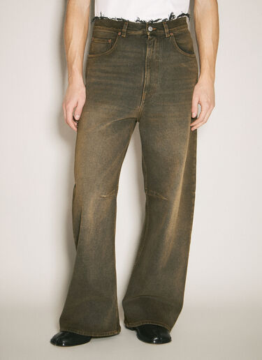 MM6 Maison Margiela 阔腿牛仔裤 棕色 mmm0158004
